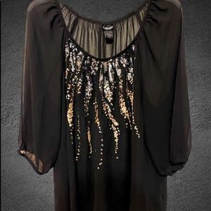 see through plus size blouse